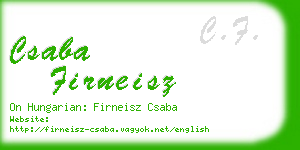 csaba firneisz business card